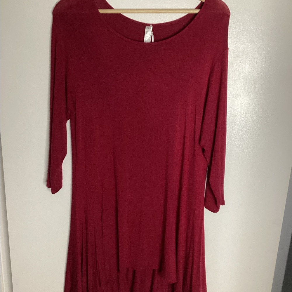 Heathmoor Rich Burgundy Tunic Top